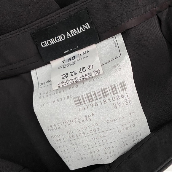 Giorgio Armani Black Label Black Side Zip Trouser - Picture 4 of 6